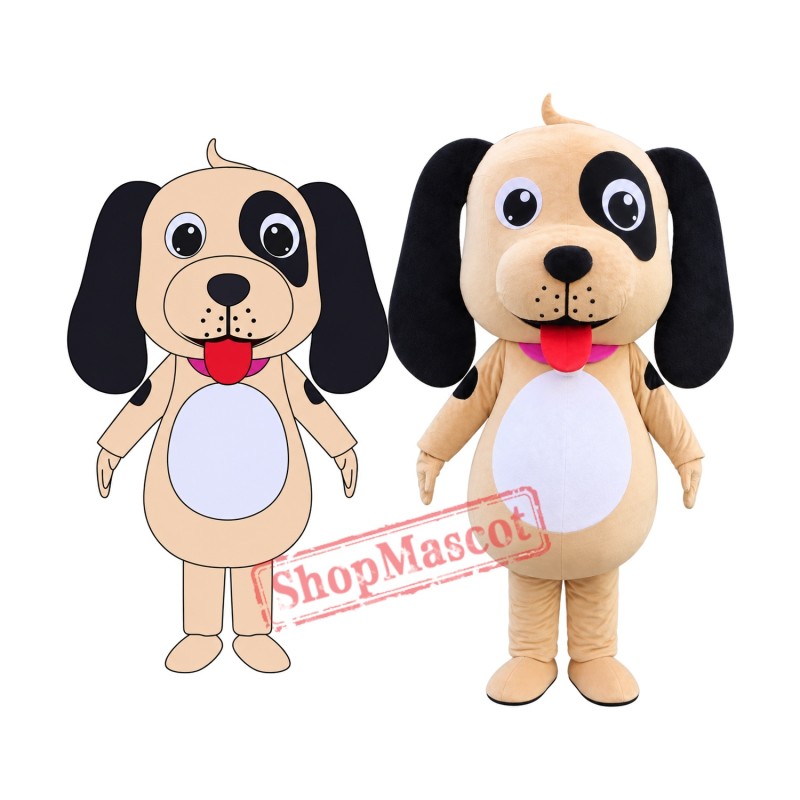 Lovely Black Brown Dog Mascot Costume Lovely Black Brown Dog Mascot Costume