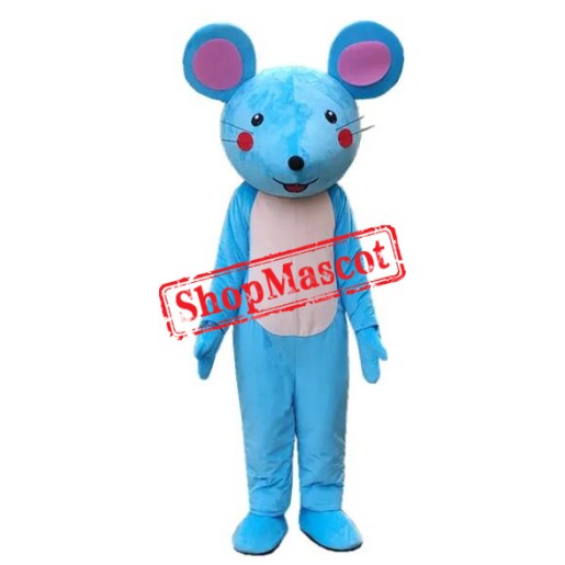 Affordable Blue Mouse Mascot Costume