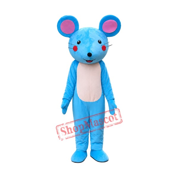 Affordable Blue Mouse Mascot Costume
