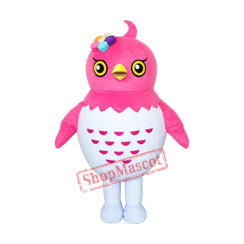 Affordable Pink Owl Mascot Costume Affordable Pink Owl Mascot Costume
