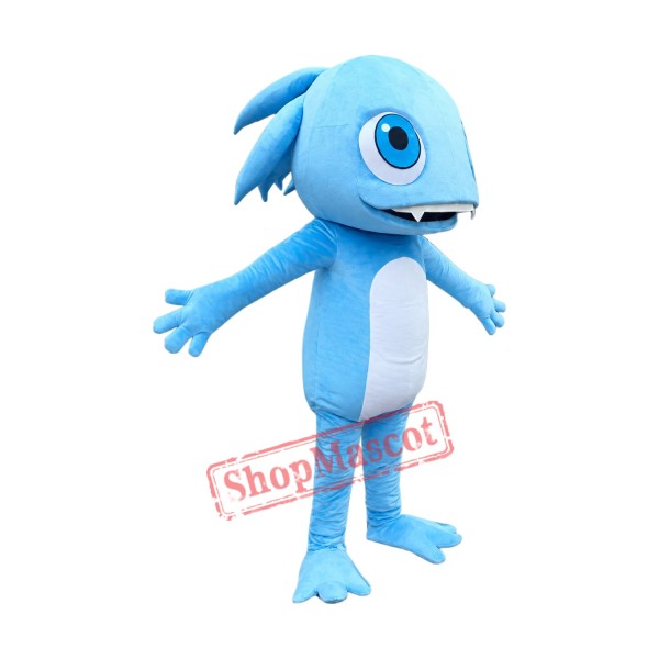 Blue Fish Monster Mascot Costume