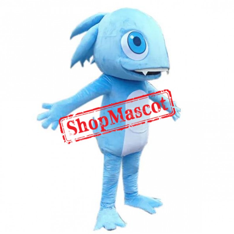 Blue Fish Monster Mascot Costume