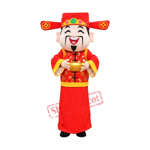 Happy God of Wealth Mascot Costume