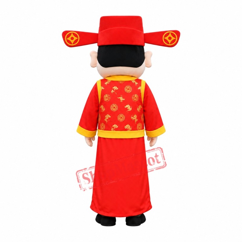 Happy God of Wealth Mascot Costume Happy God of Wealth Mascot Costume