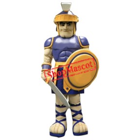 Superb Lightweight Blue Spartan Mascot Costume