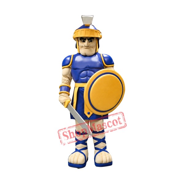 Superb Lightweight Blue Spartan Mascot Costume