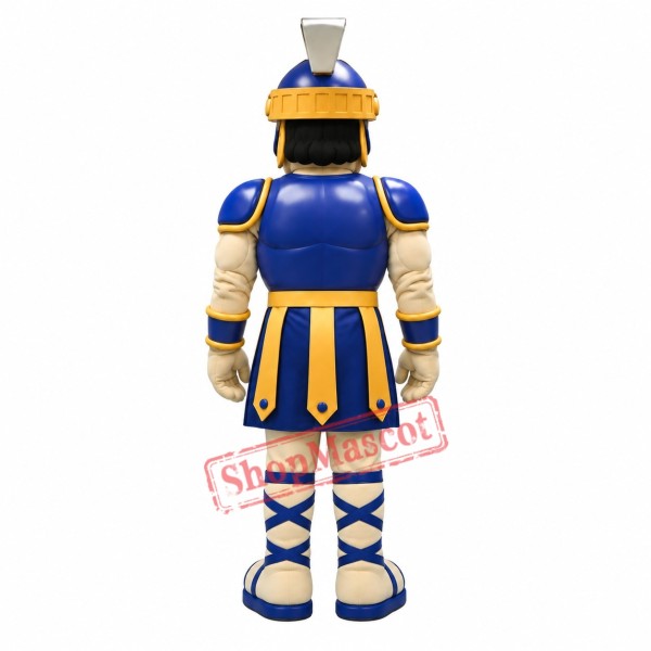 Superb Lightweight Blue Spartan Mascot Costume