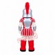 Superb Silver Red Spartan Mascot Costume Superb Silver Red Spartan Mascot Costume
