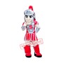 Superb Silver Red Spartan Mascot Costume