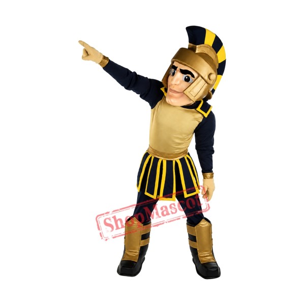 Black Golden Spartan Mascot Costume