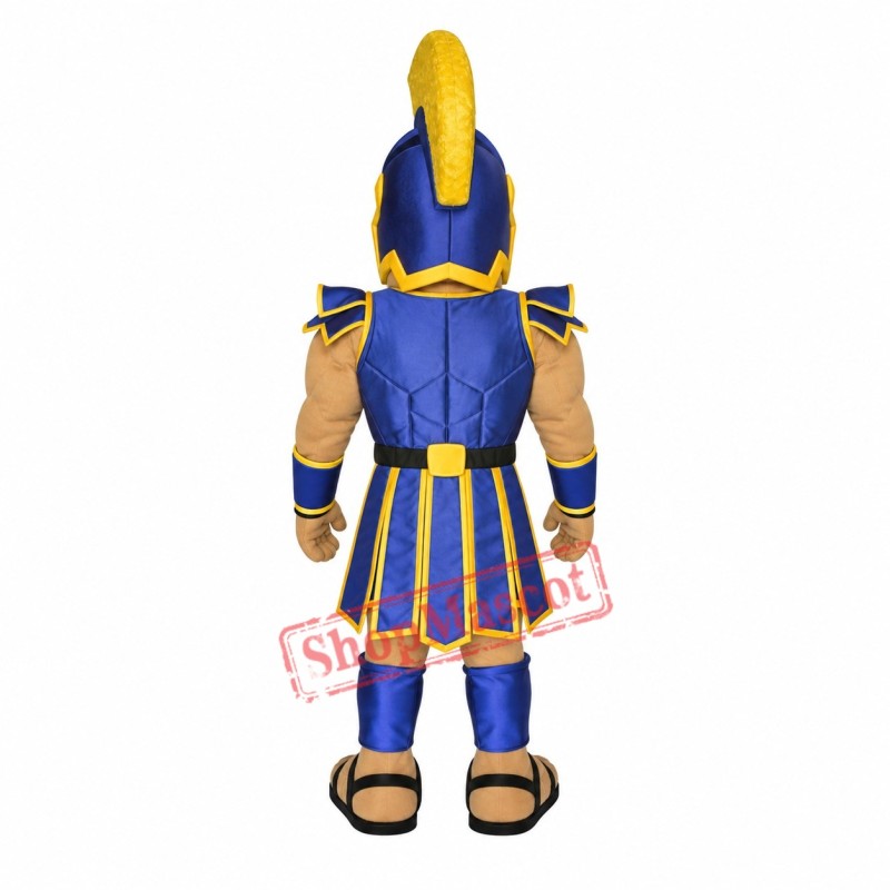 Yellow Blue Spartan Mascot Costume