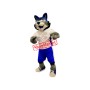 Blue White Wolf Mascot Costume