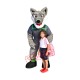 Grey White Wolf Mascot Costume Grey White Wolf Mascot Costume