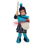Fierce Blue Spartan Mascot Costume