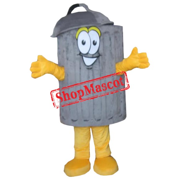 Happy Garbage Can Mascot Costume