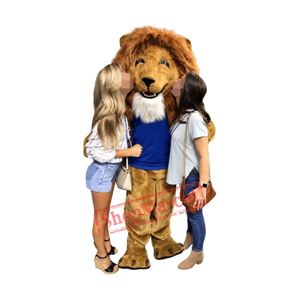 Friendly Realistic Lion Mascot Costume Adult Costume