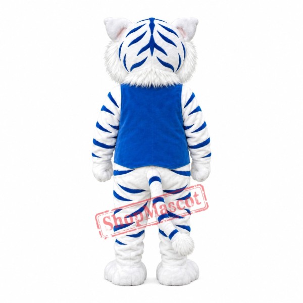 White Blue Tiger Mascot Costume White Blue Tiger Mascot Costume
