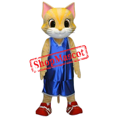 Realistic Yellow Cat Mascot Costume