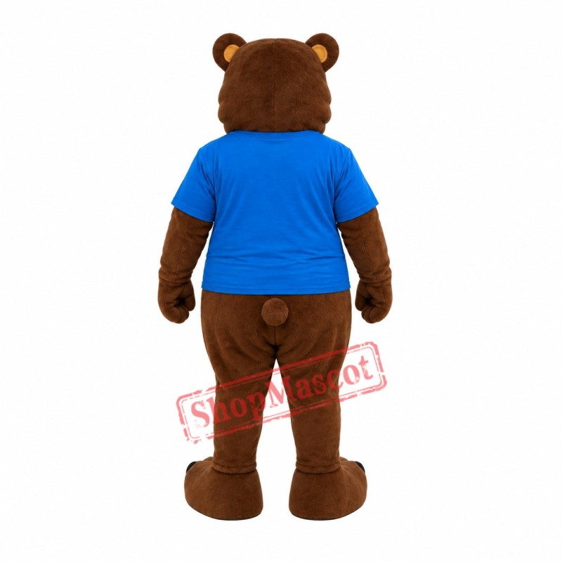 Realistic Friendly Brown Bear Mascot Costume