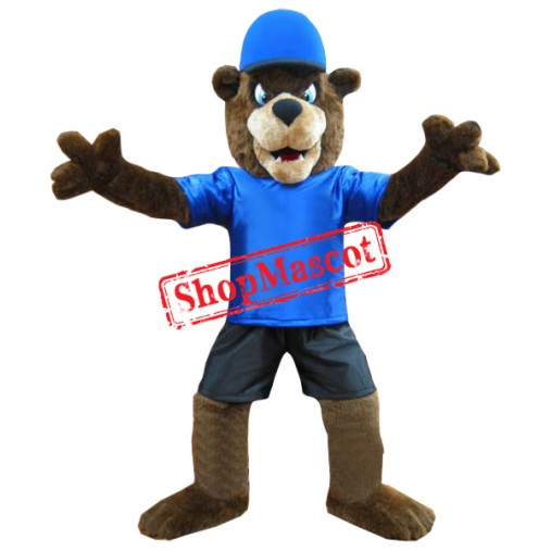 Realistic Fierce Brown Bear Mascot Costume