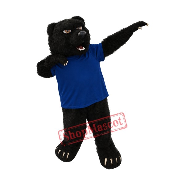 Fierce Realistic Black Bear Mascot Costume