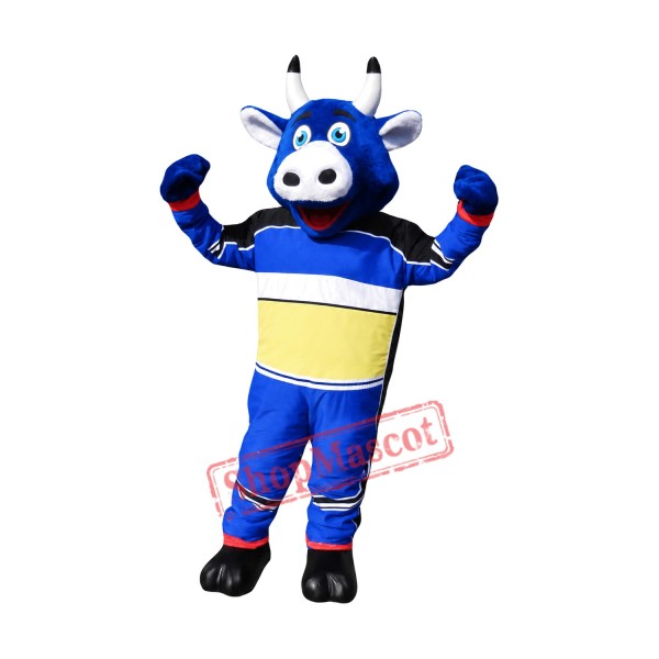 Lovely Lightweight Blue Bull Mascot Costume