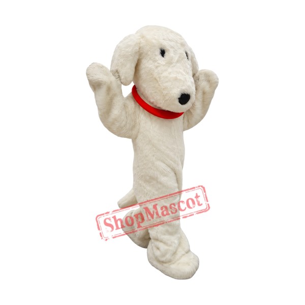 Cute Lightweight White Dog Mascot Costume