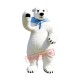 Cute Realistic Polar Bear Mascot Costume Cute Realistic Polar Bear Mascot Costume
