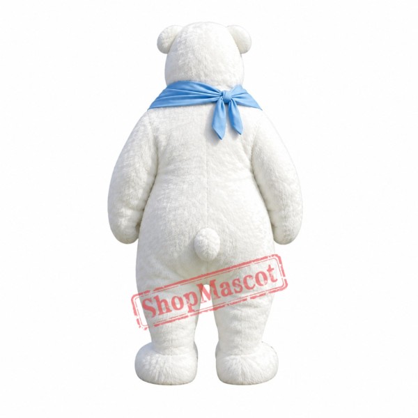 Cute Realistic Polar Bear Mascot Costume Cute Realistic Polar Bear Mascot Costume