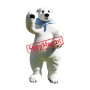 Cute Realistic Polar Bear Mascot Costume