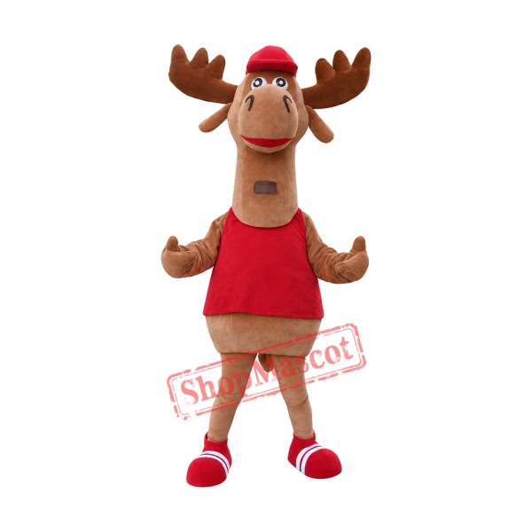 Sport Realistic Elk Mascot Costume