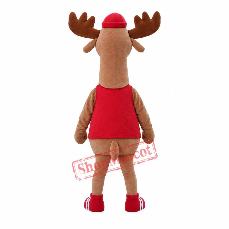 Sport Realistic Elk Mascot Costume Sport Realistic Elk Mascot Costume