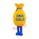 Gold Money Bag Mascot Costume Gold Money Bag Mascot Costume