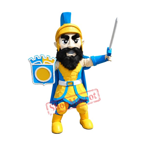 Gold Yellow Spartan Mascot Costume