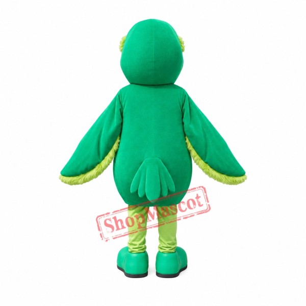 Green Pelican Mascot Costume Green Pelican Mascot Costume