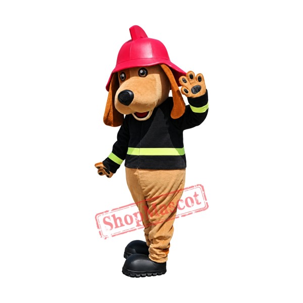 Realistic Firedog Mascot Costume