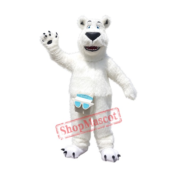 Lovely Realistic Polar Bear Mascot Costume