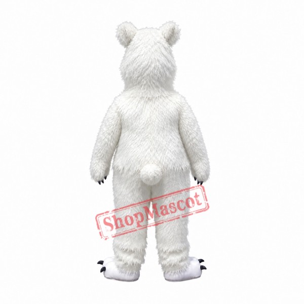 Lovely Realistic Polar Bear Mascot Costume Lovely Realistic Polar Bear Mascot Costume