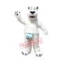 Lovely Realistic Polar Bear Mascot Costume