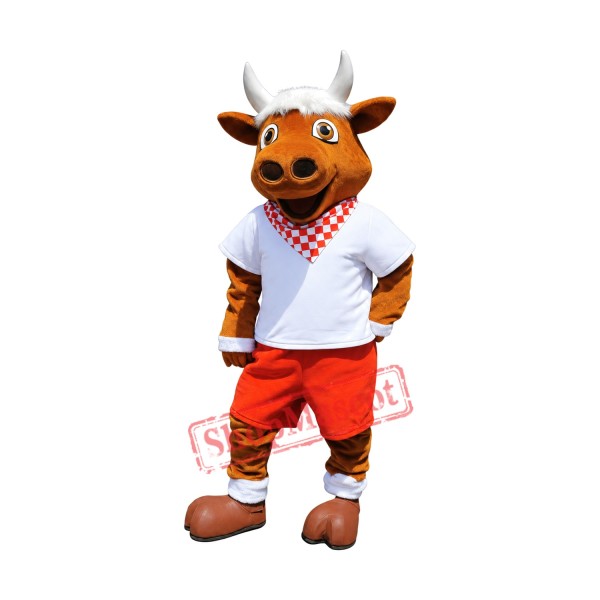Friendly Sport Lightweight Bull Mascot Costume