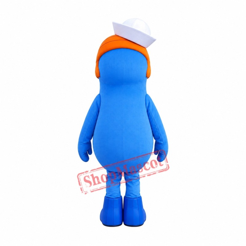 Blue Female Fish Mascot Costume Blue Female Fish Mascot Costume