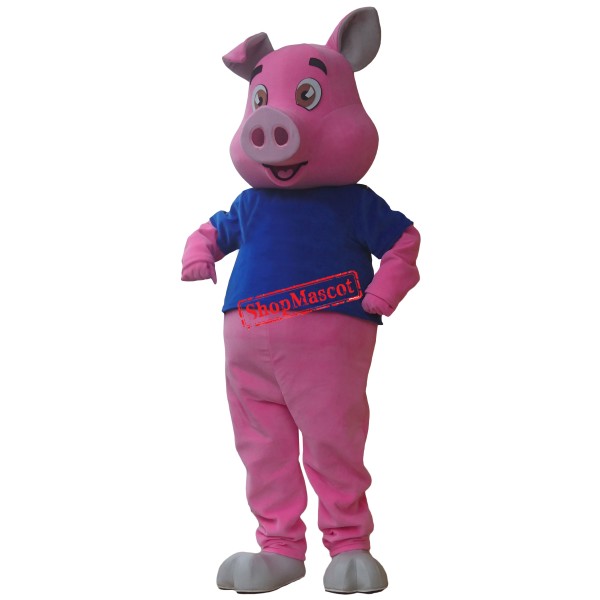 Happy Lightweight Pig Mascot Costume Happy Lightweight Pig Mascot Costume