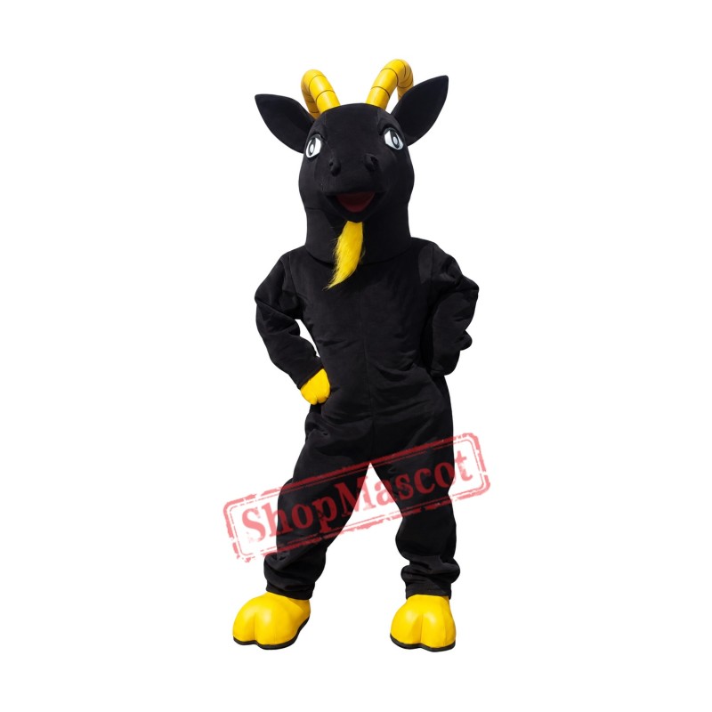 Black Lightweight Goat Mascot Costume Black Lightweight Goat Mascot Costume