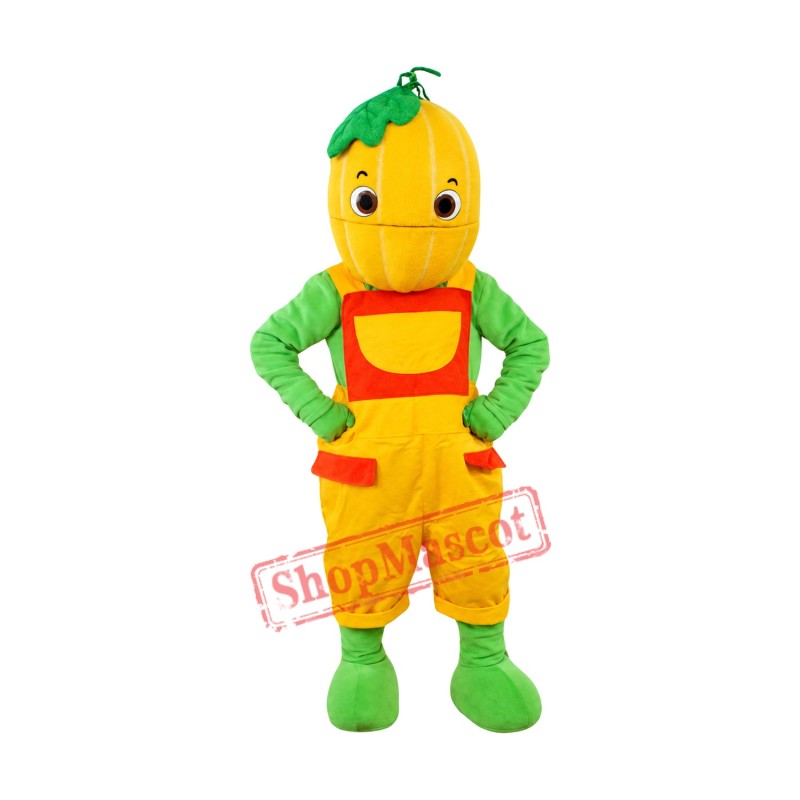 Happy Pumpkin Boy Mascot Costume Happy Pumpkin Boy Mascot Costume