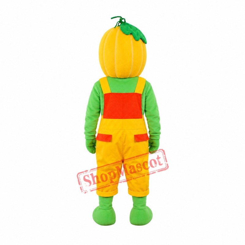 Happy Pumpkin Boy Mascot Costume Happy Pumpkin Boy Mascot Costume