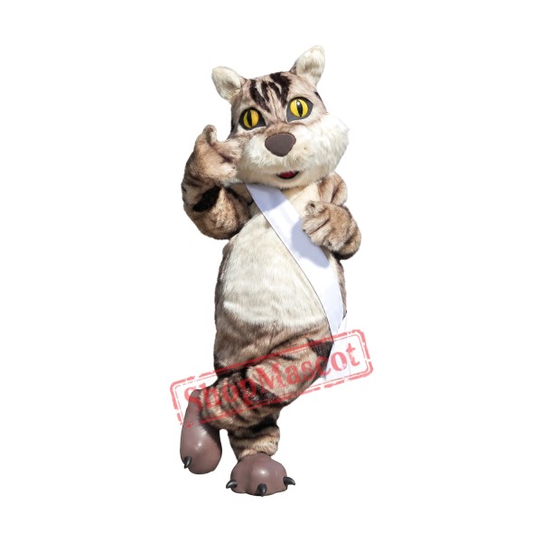 Happy Realistic Cat Mascot Costume