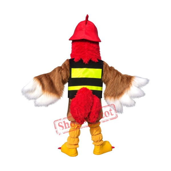 Superb Realistic Rooster Mascot Costume