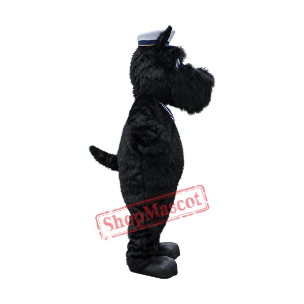 Black Realistic Terrier Dog Mascot Costume Black Realistic Terrier Dog Mascot Costume