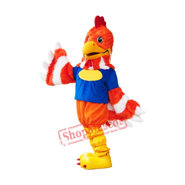 Superb Realistic Rooster Mascot Costume