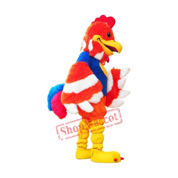 Superb Realistic Rooster Mascot Costume